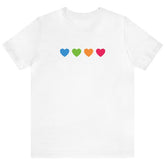 Panromantic Hearts Tee Tees PRIDE MODE